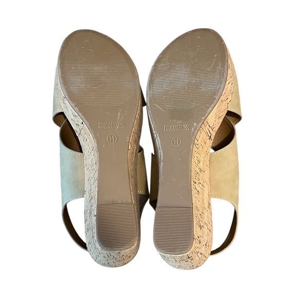 New Dream Pairs Comfort Open Toe Brown-Tan Wedges   Size: 11 - Picture 6 of 8